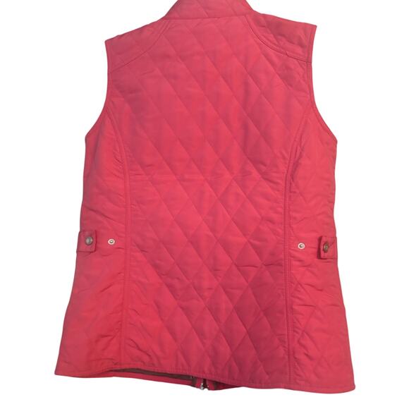 Kate Lord Whatley Quilted Vest Golf Zip & Snap Front Pockets M Adjustable Waist - Picture 6 of 9